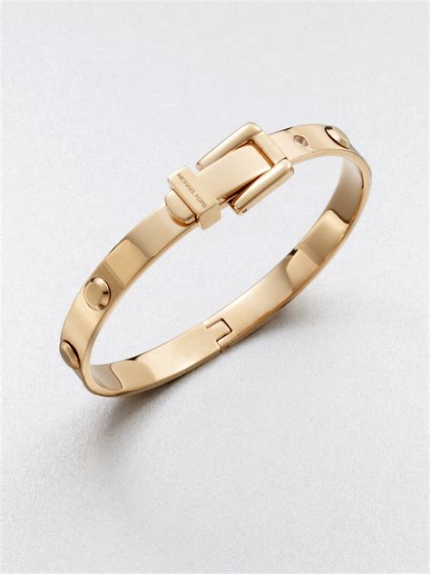 michael kors gold buckle bracelet|michael kors rose gold bangle.